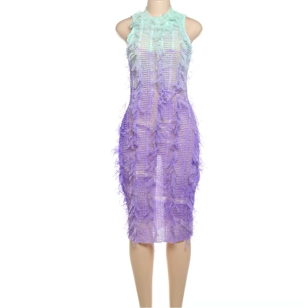 Elegant Mint and Lavender Dress